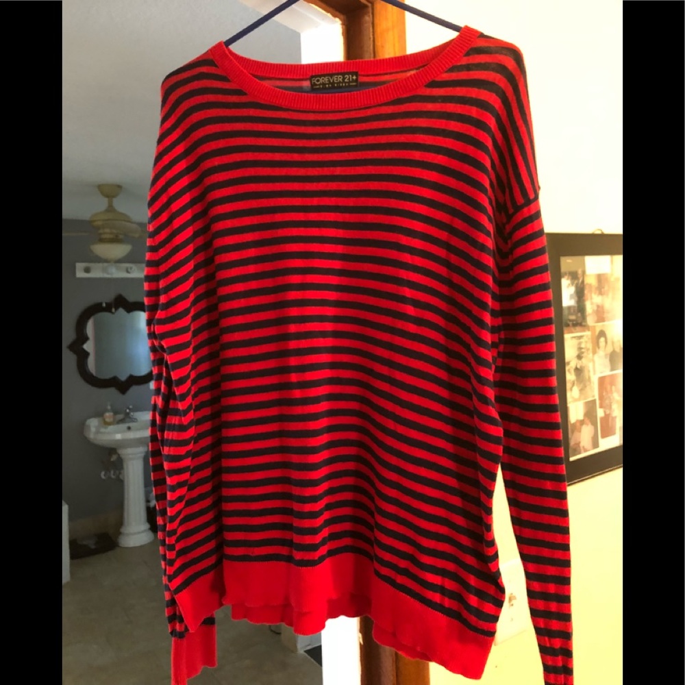 Black & red stripe shirt